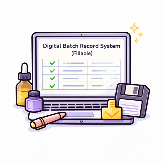 Digital Batch Record System (Fillable)